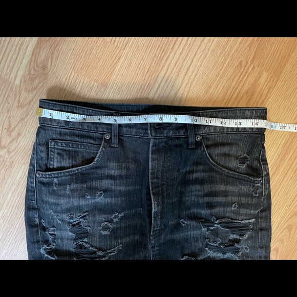 Agolde distressed black denim skirt - Picture 5 of 6